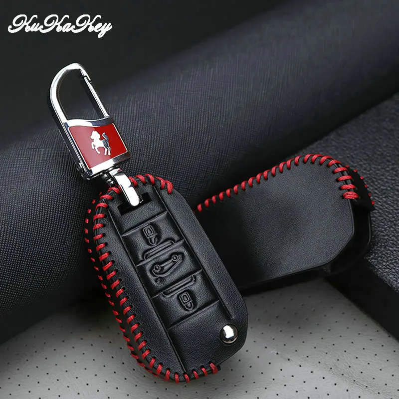 KUKAKEY чехол для ключей из натуральной кожи с дистанционным управлением Citroen C4 CACTUS C5