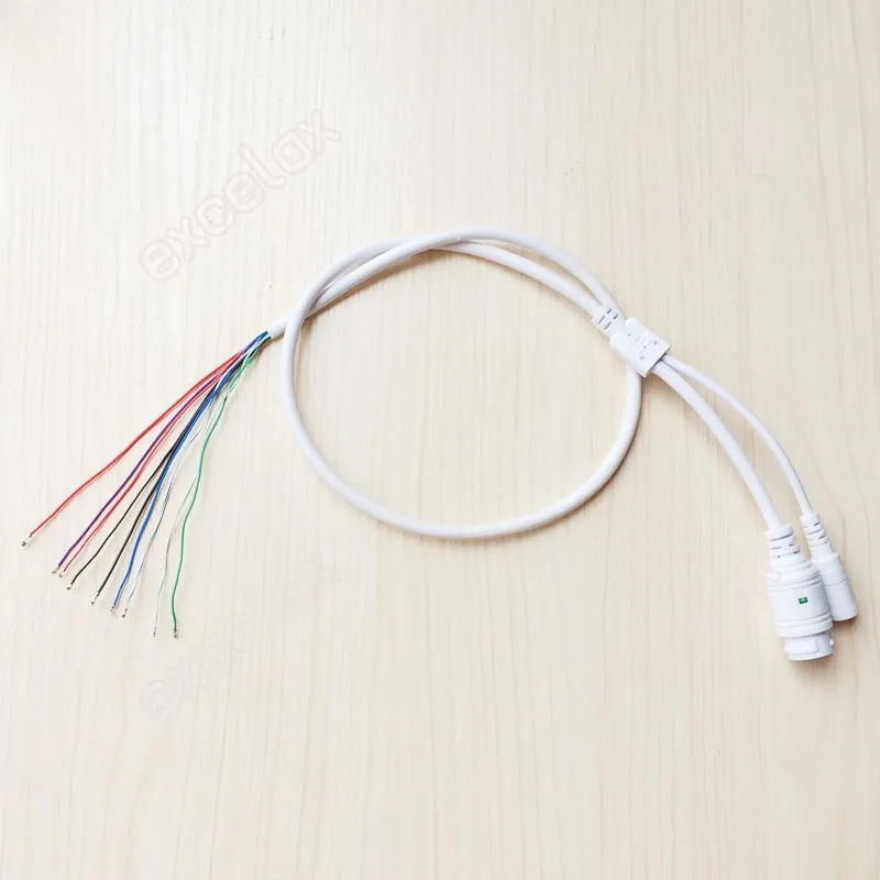 2 шт./лот высокое качество 9Pin IP Камера модуль сетевой кабель гибкий проводник 80 см 1/2/3/6 PoE RJ45 DC12V Питание 4In1 Водонепроницаемый комплект