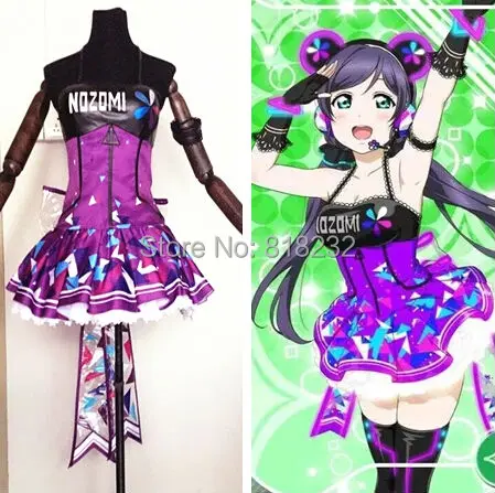 Love Live школьный идол проект кибер видеоигры Nozomi Tojo светильник кое платье футболка