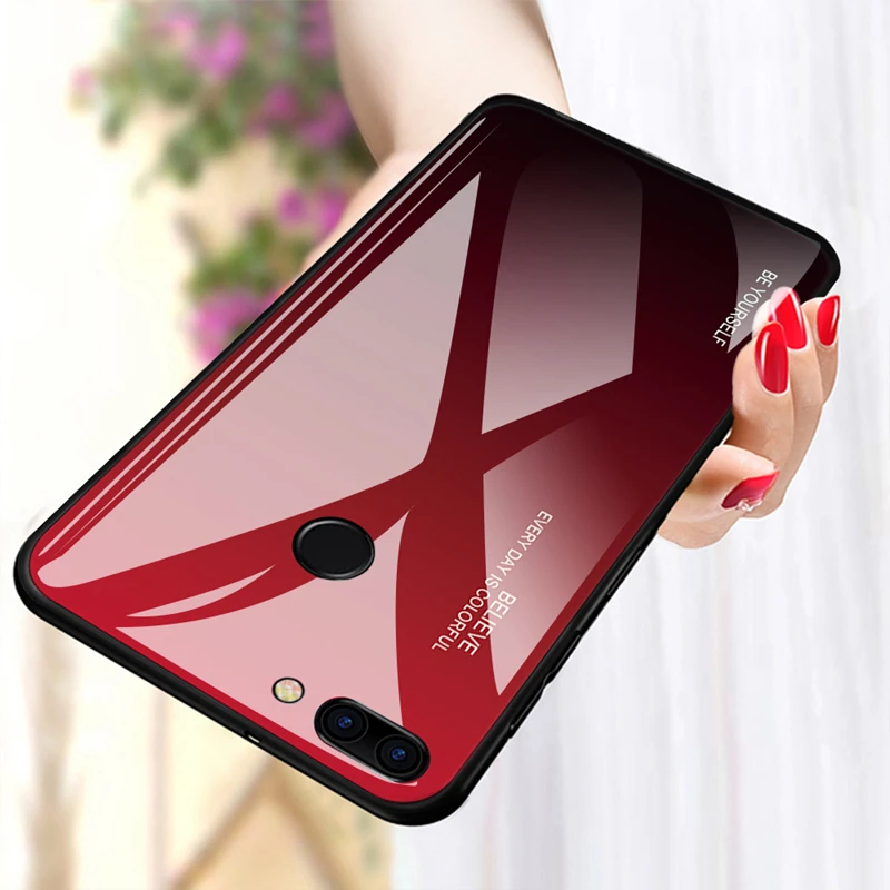 Градиентный чехол Aurora для Huawei Honor 7A Pro AUM L29 из закаленного стекла A7 AUM-L29 цветной |