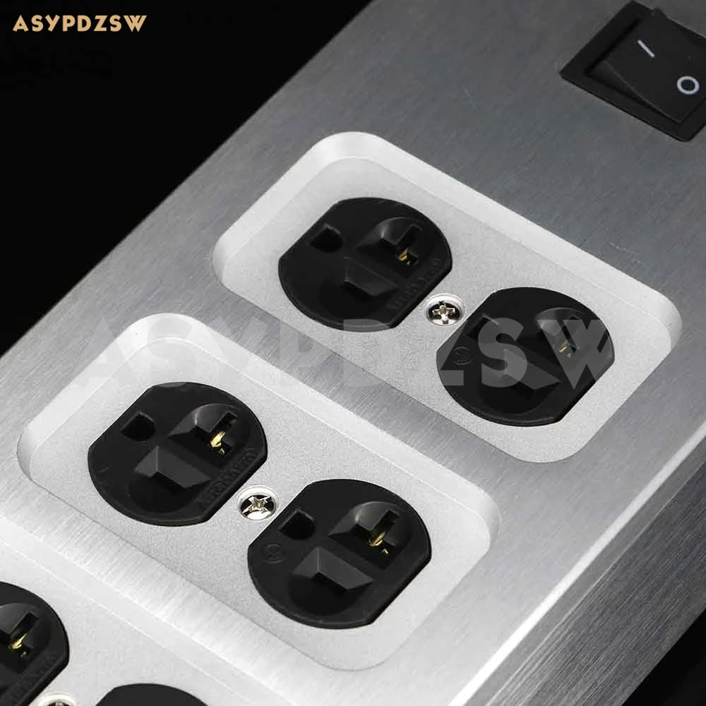 HIFI алюминий позолоченный фосфорная Медь США Стандартный распределитель питания 6 мест блок питания разъем