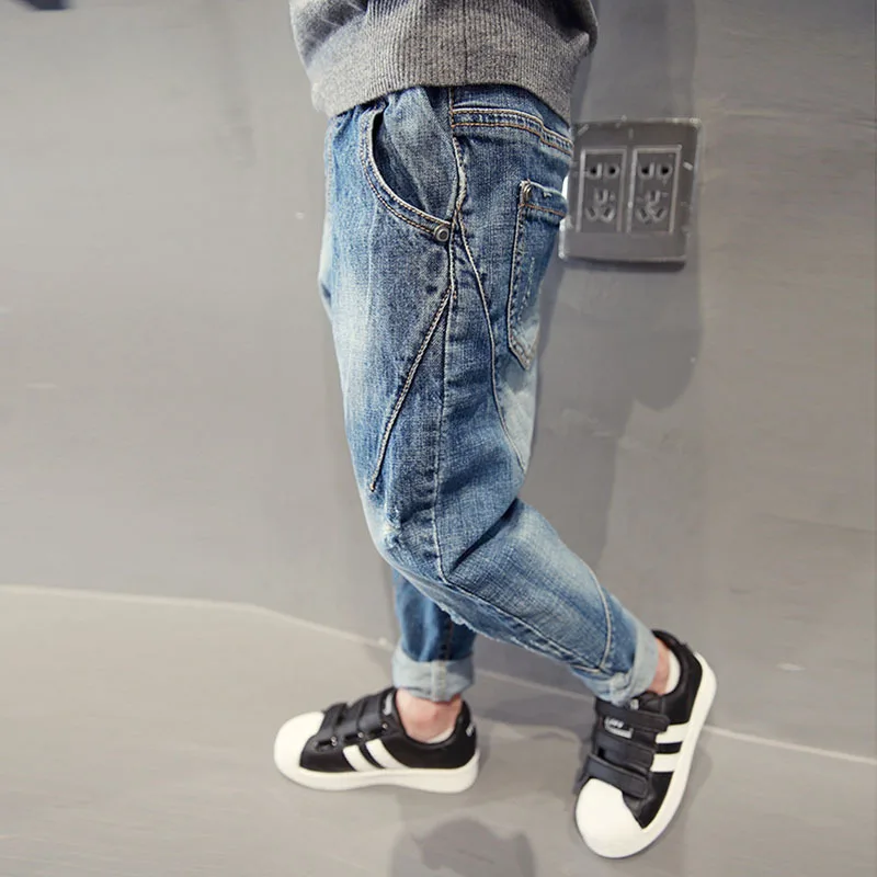 2017 г. Новые осенние детские штаны качественные брендовые джинсы для мальчиков