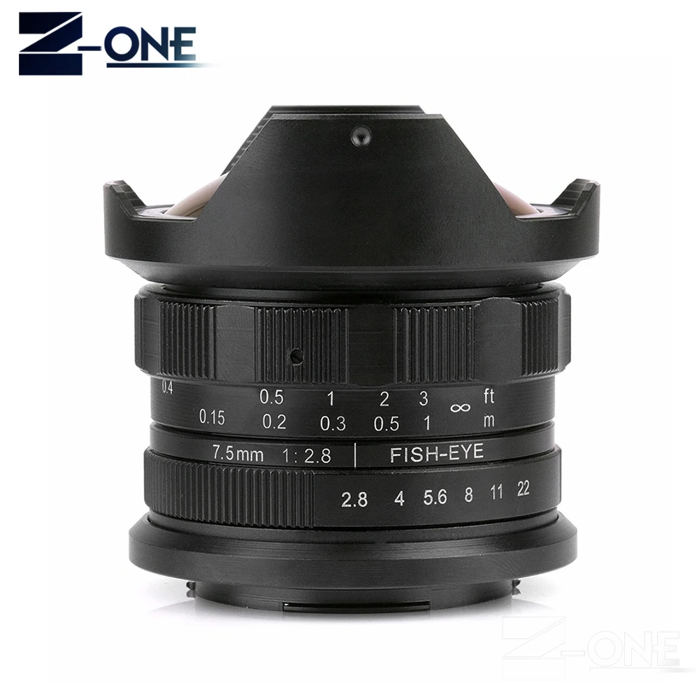 Ручная линза рыбий глаз для Canon EOS M M1 M2 M3 M5 M6 M10 M50 M100 новая камеры 7 5 мм F2.8 объектив
