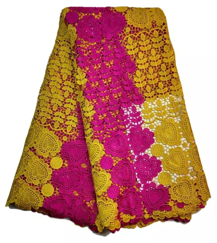 Уникальный высокое качество нигерии свадьба африканские кружевной ткани гипюр