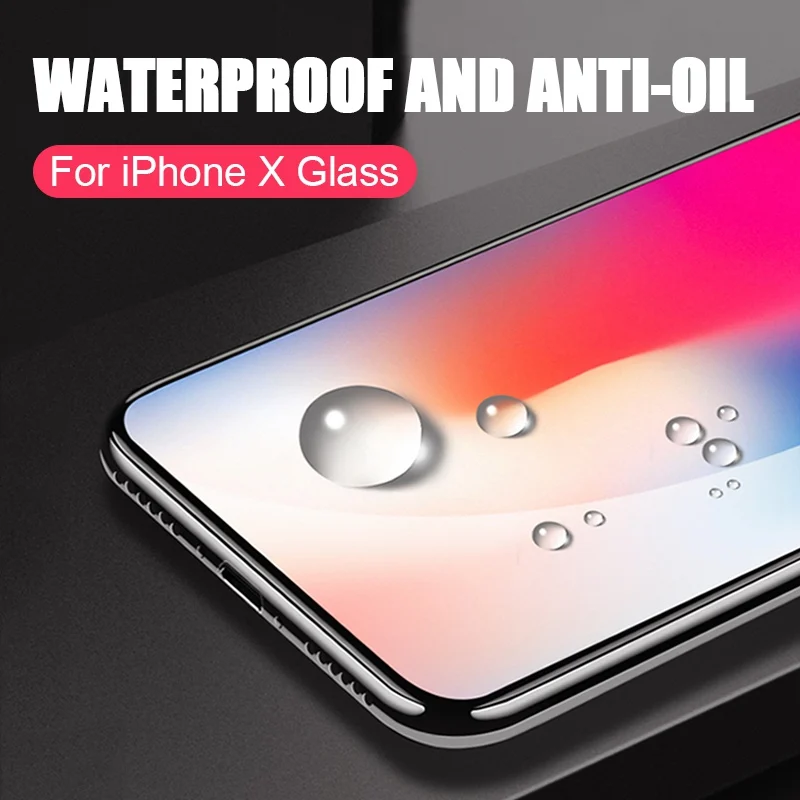 5D изогнутое стекло с полным покрытием для iPhone XS Защита экрана Apple X закаленное
