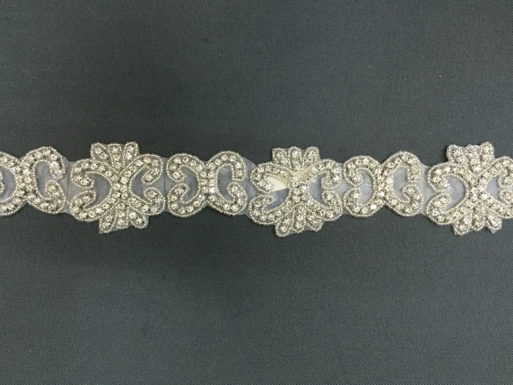 10 ярдов Красивый Сверкающий кристаллический горный хрусталь отделка серебро