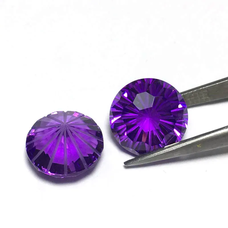 CSJ натуральный аметист свободный драгоценный камень Круглый фейерверк ювелирное