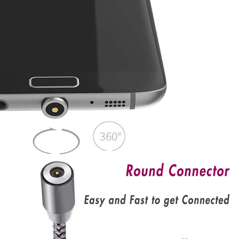 Сильный магнитный зарядный кабель для Samsung S7 S8 Micro USB Type C Магнитный iPhone 6 7 8 3в1|usb c