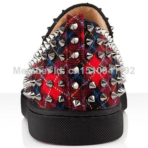 Free shipping discount prices. Red Bottom Men Shoes Roller-Boat Men's Flat Tartan Sneakers Red/Black EU41-46 | Обувь