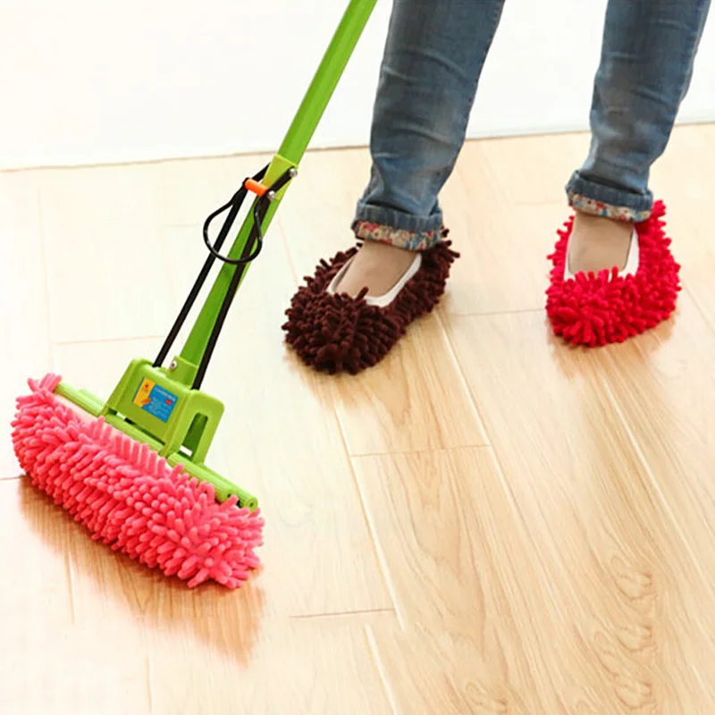 1 пара пыль Cleaner Выпас Тапочки Дом Ванная комната Швабра для мытья полов чистого