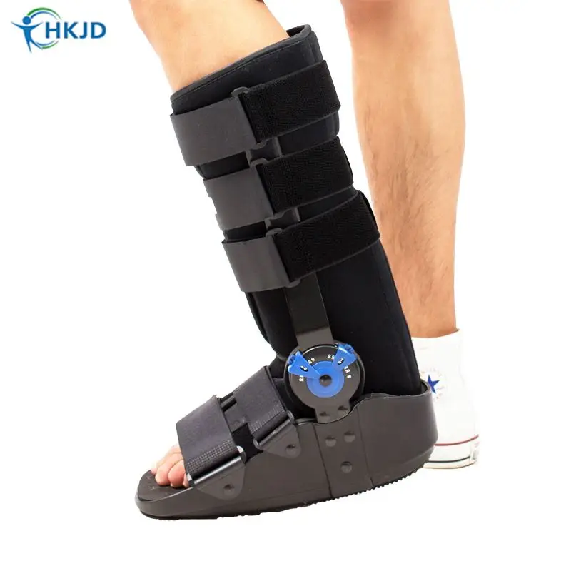 HKJD бандаж поддерживает Черный Делюкс CAM Walker с высоким верхом ходьба Boot Brace поддерживает уход за костями