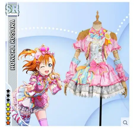 Любовь Live Kousaka Honoka Idol пробудить униформу Косплей Костюм на заказ унисекс