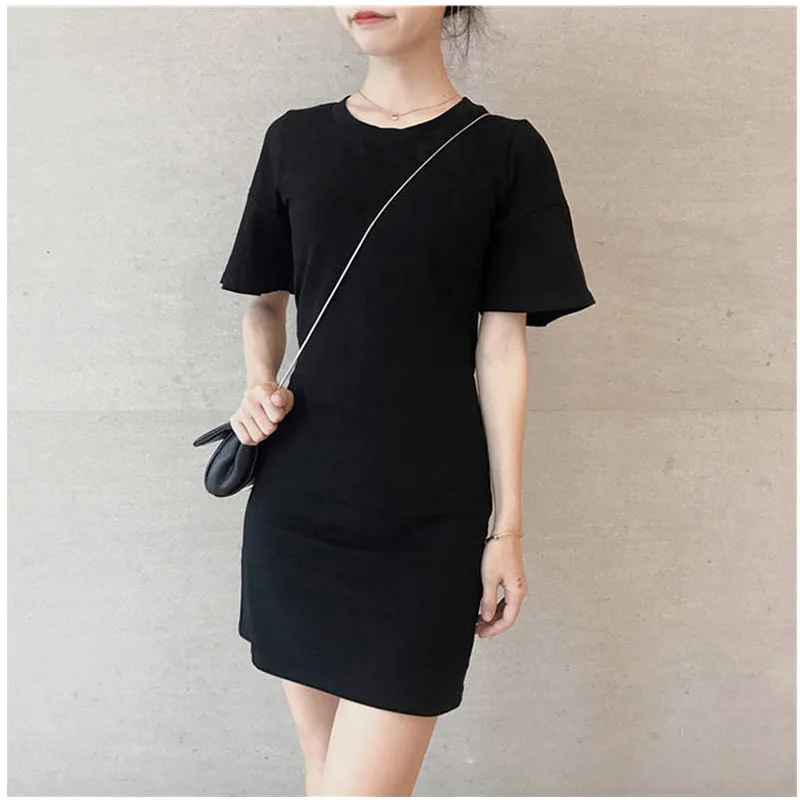 Sexy облегающее сексуальное женское платье черного цвета с открытой спиной длиной