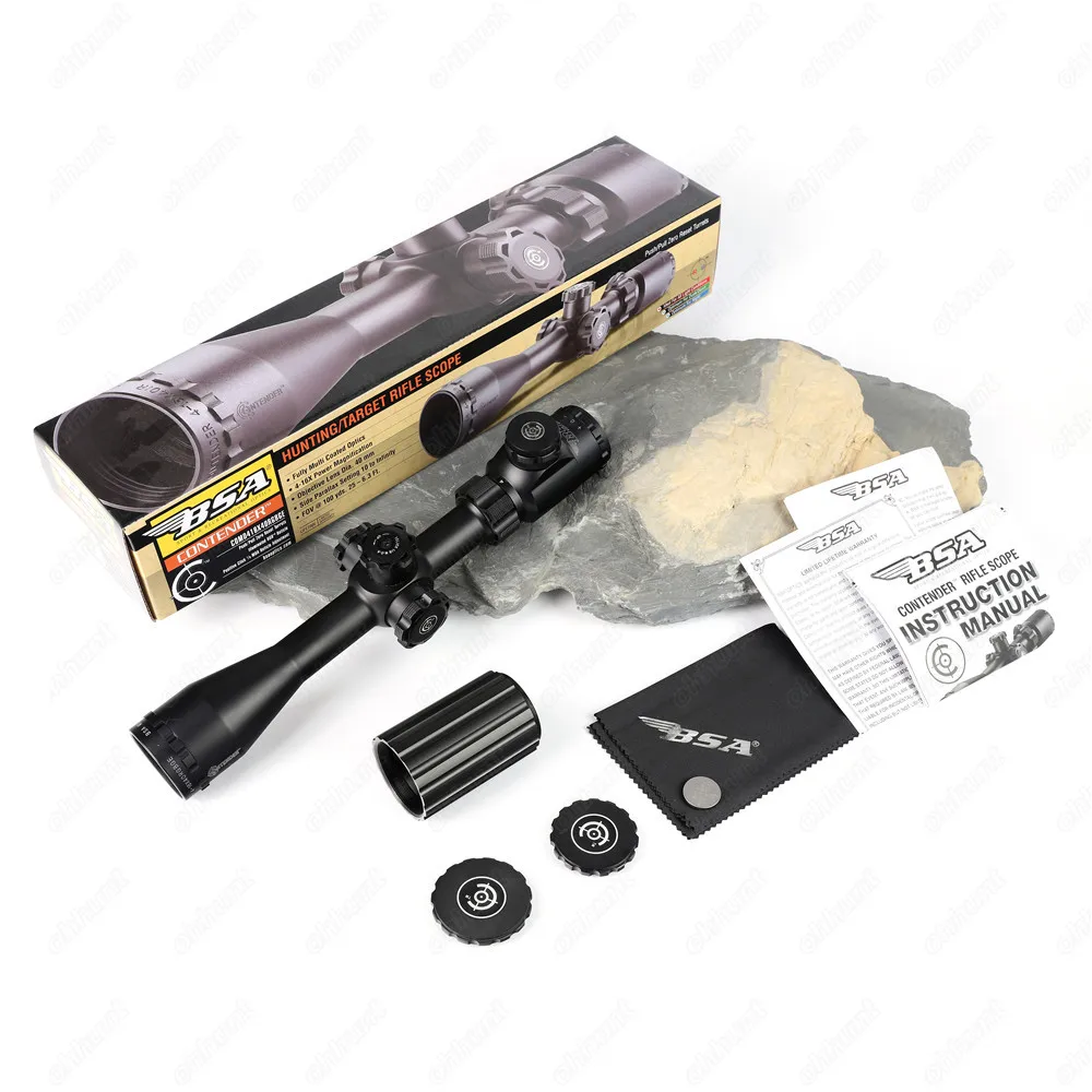BSA Contender COMD 4-16X40 RGBGE охотничьи прицелы боковые Parallax RGB Mil точечные стекляные