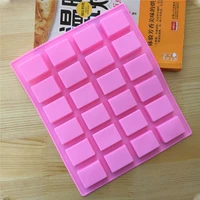 creative 24 cups silicone chocolate mould square shape cake chocolate mold silicone ice trays mold for cake baking tools cl018