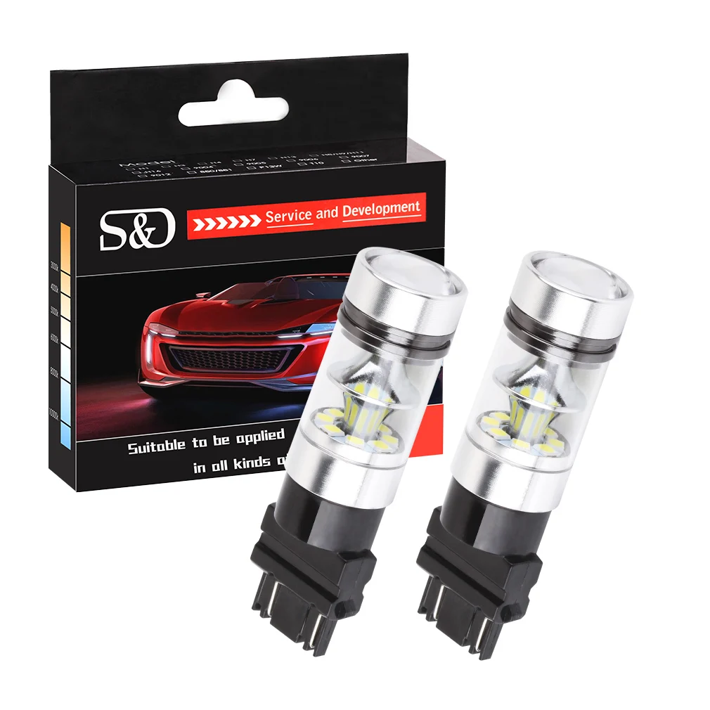 S & D H8 H11 9006 HB4 светодиодный светильник 3157 7443 1156 BA15S 1157 BAY15D 360 градусный 12 В ~ 24 20SMD