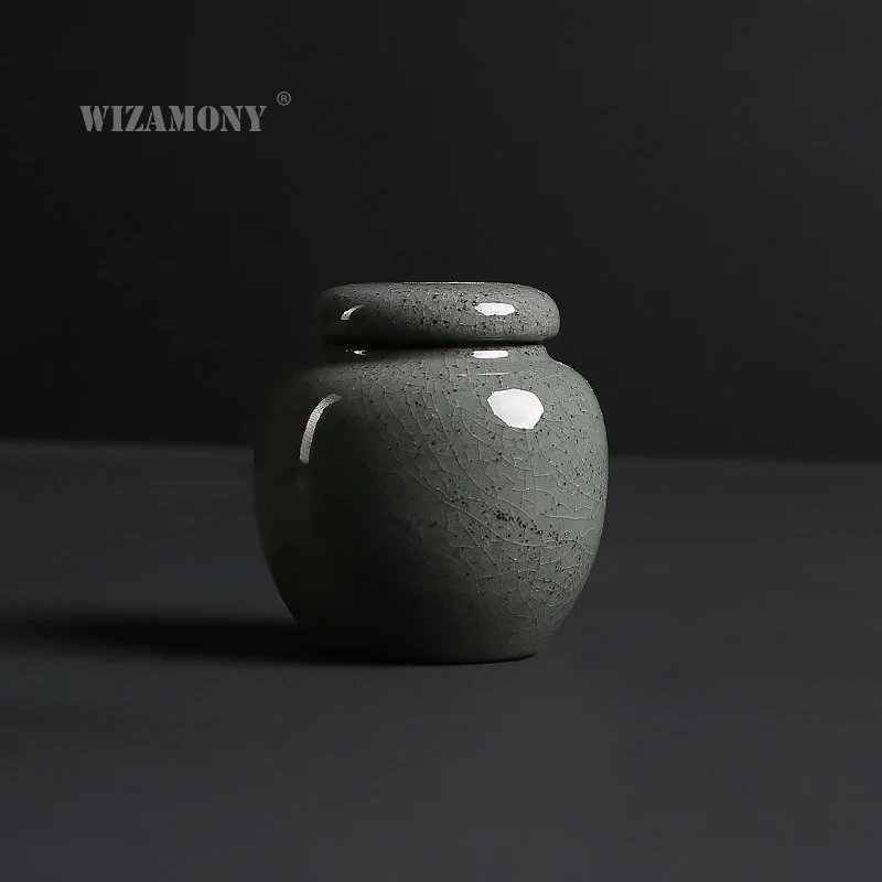 WIZAMONY Китайский кунг-фу чай ча Кадди канистра черный необработанный фарфоровый