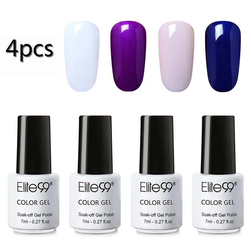 C002-4PCS Elite99 5 шт./лот подарочные наборы коробка 7 мл УФ гель горячая Распродажа Цветной Гель-лак для ногтей Vernis Long Lasing дизайн ногтей маникюр Гель Лаки - Цвет: C002-4PCS