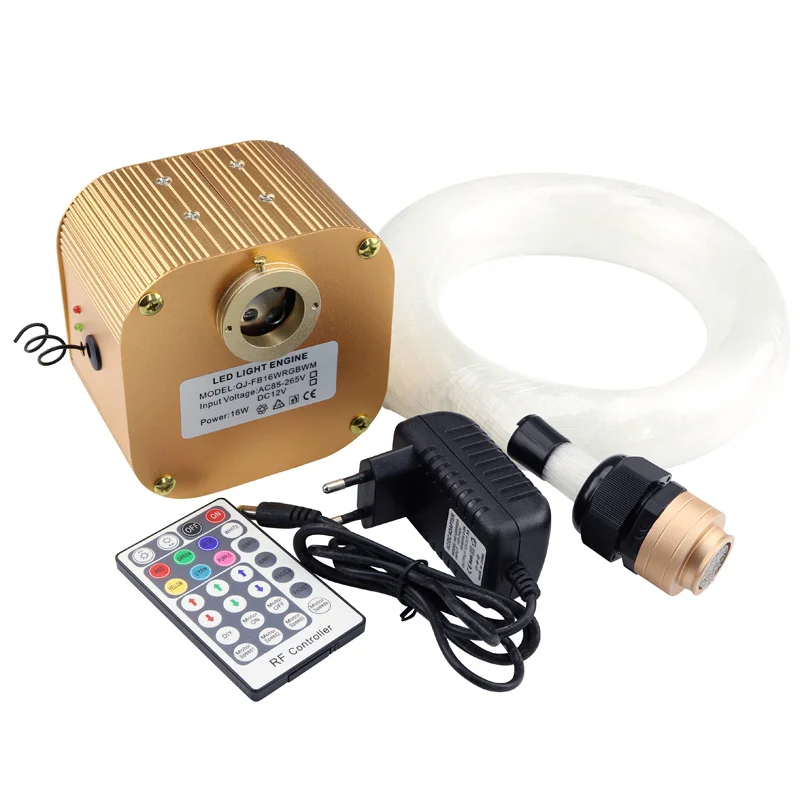 16 Вт RGBW мерцающий сверкающий волоконно оптический сенсорный светильник 300 шт. * 1 0