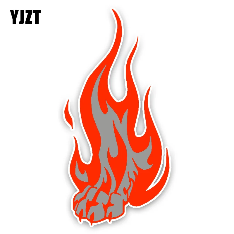 YJZT 8*16 5 см интересный милый сердитый пламя Волчья лапа цветной мультфильм ПВХ