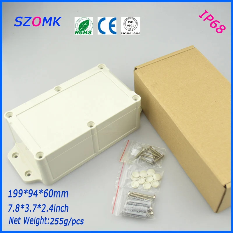 4 шт./лот IP68 пластиковый водонепроницаемый корпус для электроники 200*94*60 мм abs