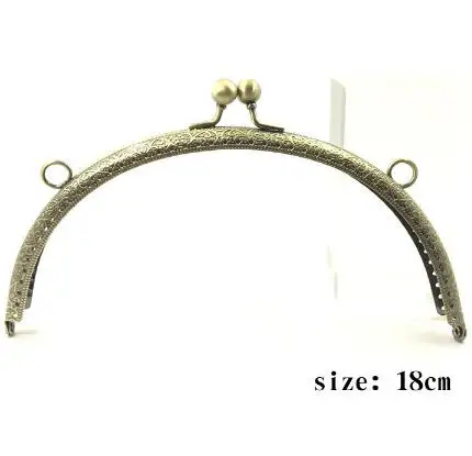180mm 10 шт. 6,5 7,5 8,5 10,5 12,5 15 16,5 20 см с металлическими заклепками; туфли-лодочки с пряжкой, материал для изготовления сумок, DIY ручной работы металлическая рамка для кошелька, дужки с этикеткой Kiss Замок Свадебные рама сцепления - Цвет: 180mm