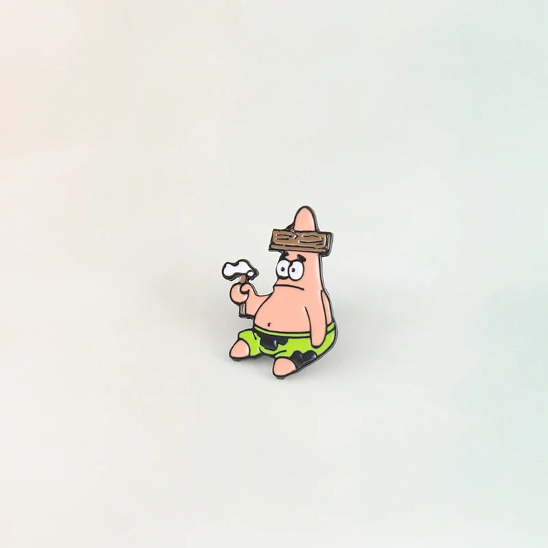 Губка эмаль булавки мультфильм значок с характерным персонажем сумка джинсы