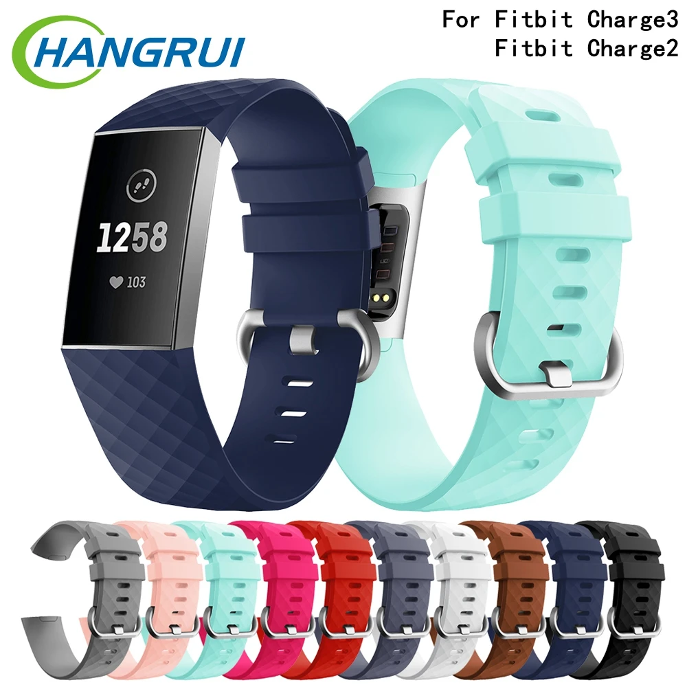 3D rombic Fitbit Charge 2 Band для Fitbit Charge 3 Красочный силиконовый ремешок Fitbit Charge 3 Band сменный ремешок для смарт-часов