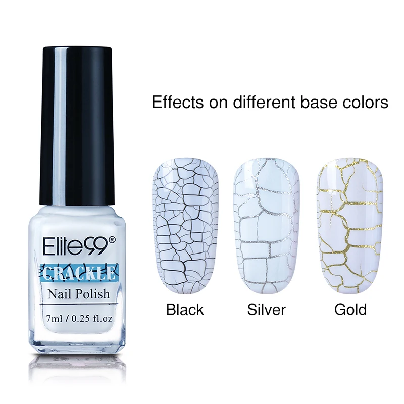 Elite99 Crackle УФ гель лак для ногтей Цвет Vernis Полупостоянный Гель-лак для маникюра верхний слой блеск Гибридный гвоздь Art - Цвет: 7836
