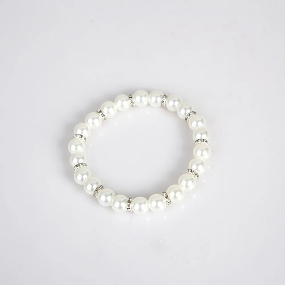 Имитация жемчуга хрусталя Свадебные украшения набор колье Fine jewelry вечерние