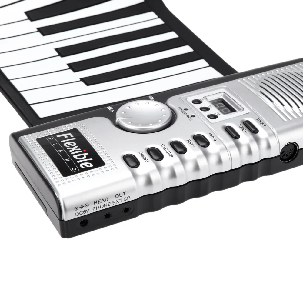 

Flexible Roll Up Electronic Soft Keyboard Piano Portable 61 Keys