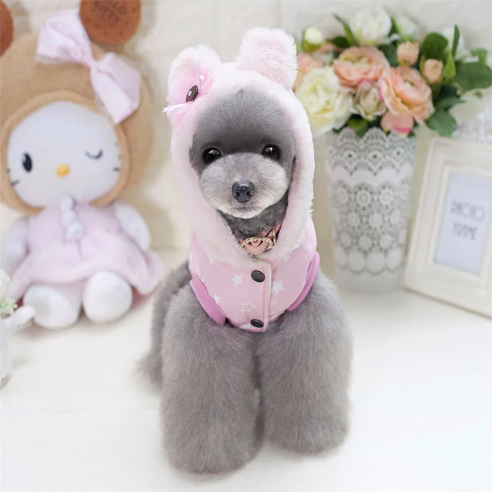 Pet зимний костюм Собака кожи пальто Одежда для животных 2 Цвет милый ребенок