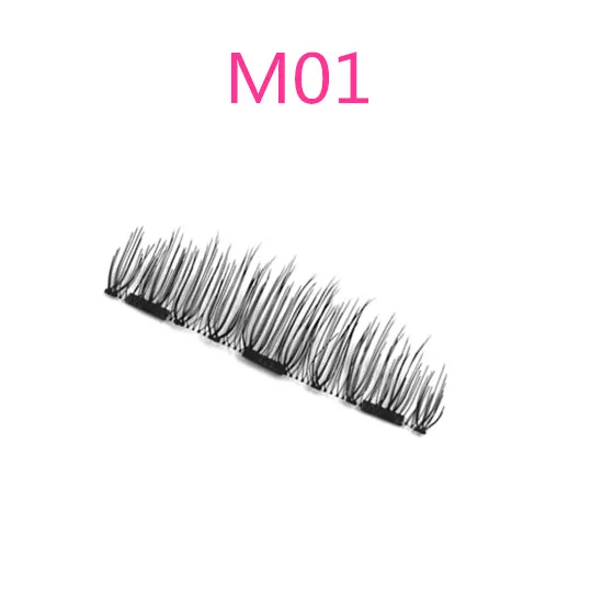 M01 NEWCOME 3 магнитные ресницы ручной работы 3D/6D натуральные магнитные ресницы полные полоски ресницы реснички инструмент для макияжа - Цвет: M01