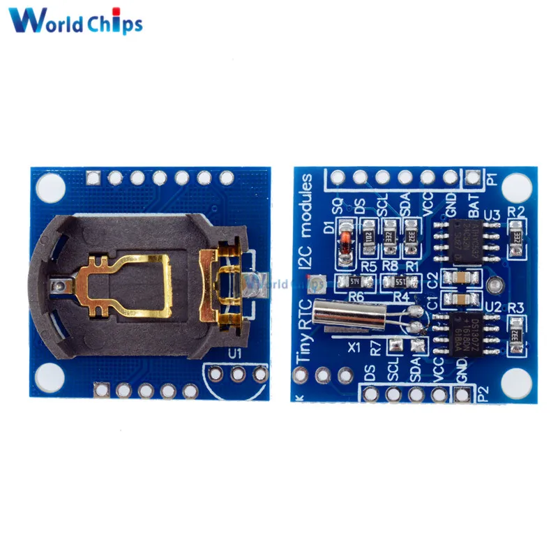 Модуль часов реального времени IIC/I2C RTC DS1307 AT24C32 для Arduino 51 AVR ARM PIC 2,9*2,6 см, без батареи Горячая Распродажа, 2 шт.