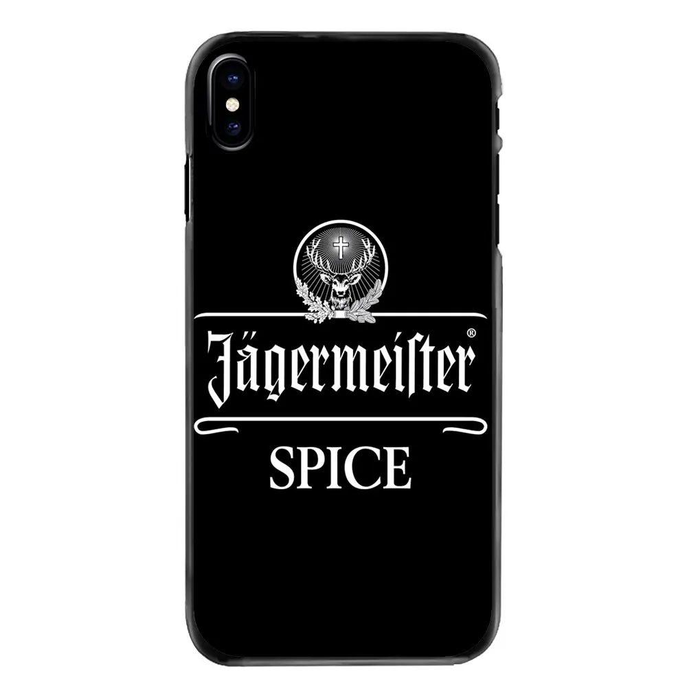 Art design логотип ЕГЕРМЕЙСТЕР пива Пластик черный чехол Чехол для iPhone 4 4S 5 5S 5C SE 6 S 7 8