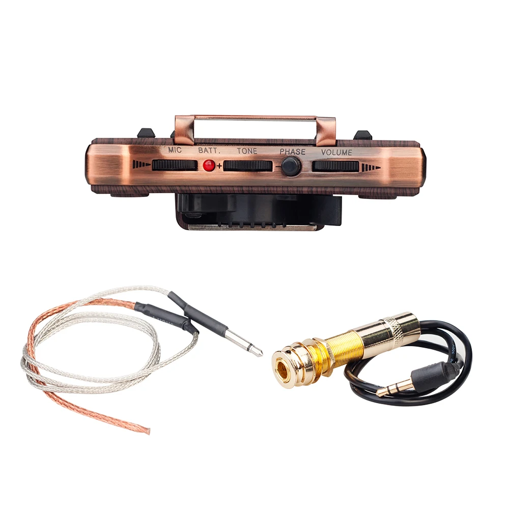 Звукосниматель акустической гитары с двумя режимами звукоснимателя пьезо +