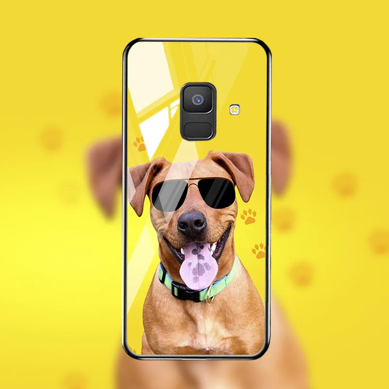 M019 Soaptree чехол из закаленного стекла для samsung Galaxy A8 A6 Plus чехол s Star Space мультфильм для samsung A8 A730F A530F чехол бампер - Цвет: M019