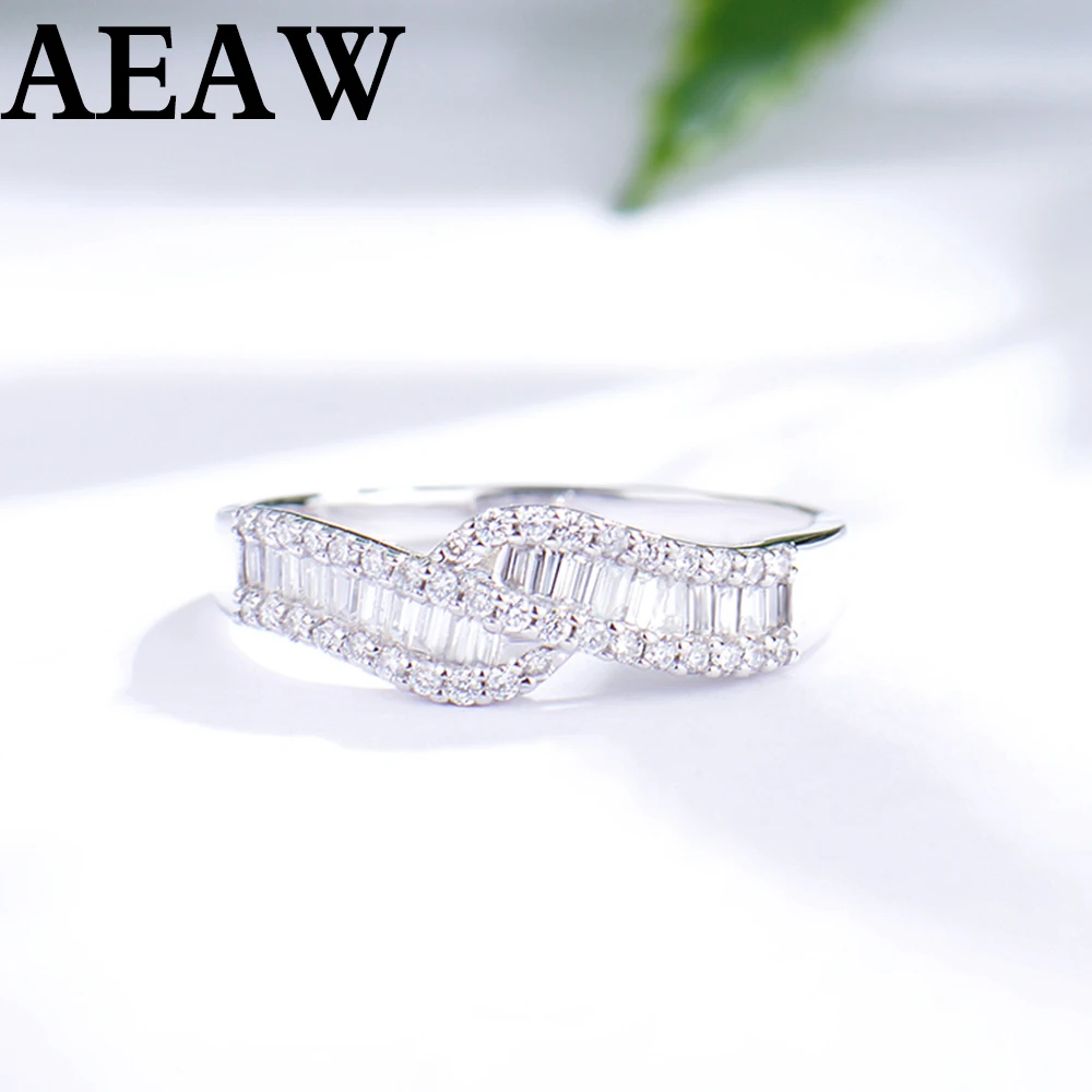 

0.475ct Solid 14K Gold Diamond Wedding Band Round Baguette Cut Diamonds Half Eternity Anniversary Ring