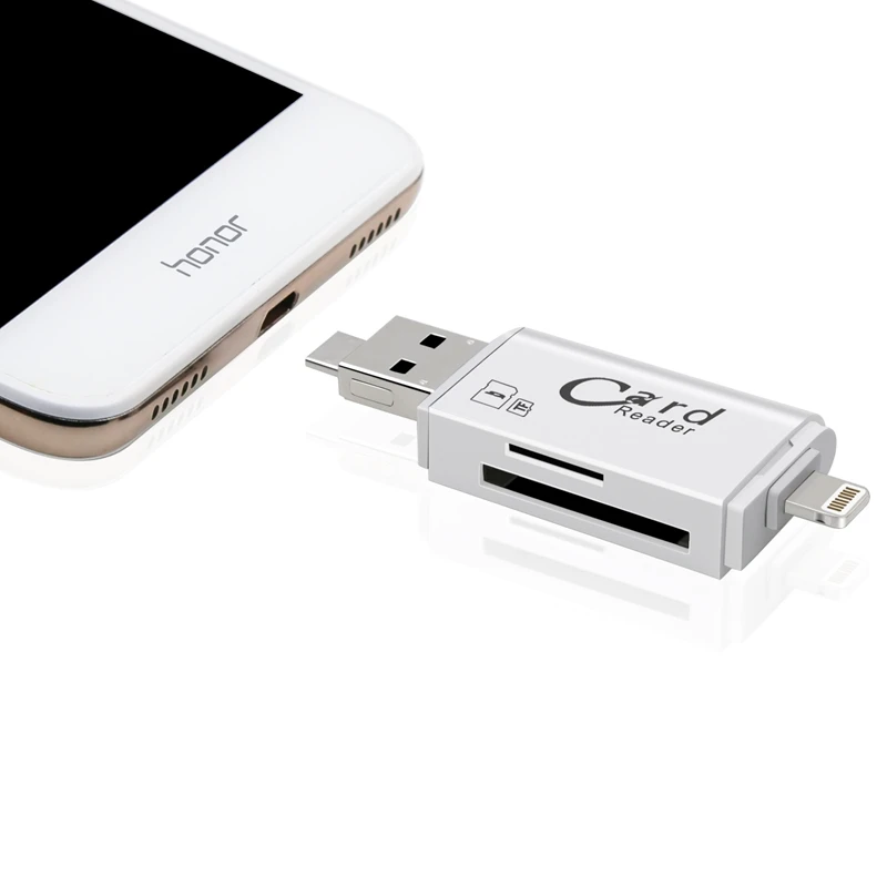 Kismo высокоскоростной USB3.0 кард-ридер Micro SD TF карта OTG USB адаптер для iPhone 5 6 7 8 X Android