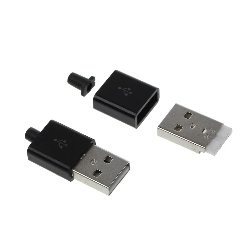 10 шт. сделай сам USB 2 0 тип А Папа 4P адаптер Соединительный разъем с пластиковой