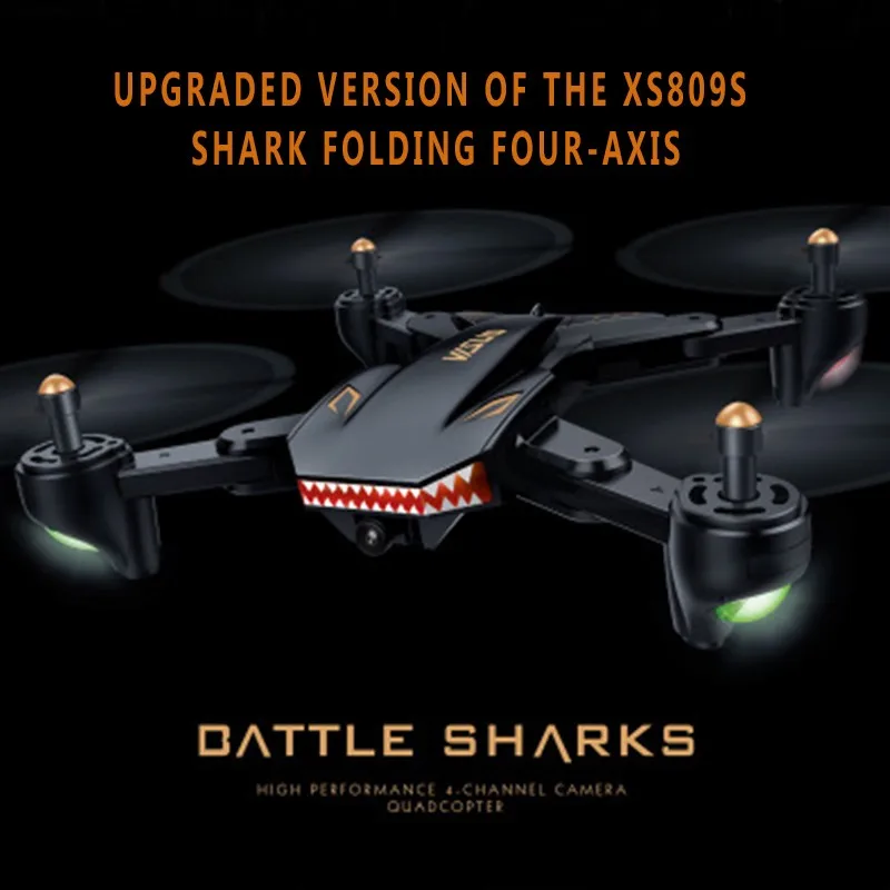 XS809S складной селфи Дрон с широким углом 2MP HD камера Wi Fi FPV системы XS809HW обновлен RC