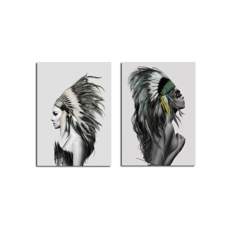 Комплект из 2 предметов без рамки настенная живопись на холсте картина для