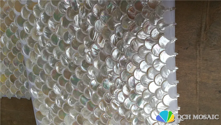 Whitelip Mother of Pearl Mosaic Tile for Kitchen Backsplash and Bath Room Natural Sea Shell White Color 5 Square Feet/lLt |