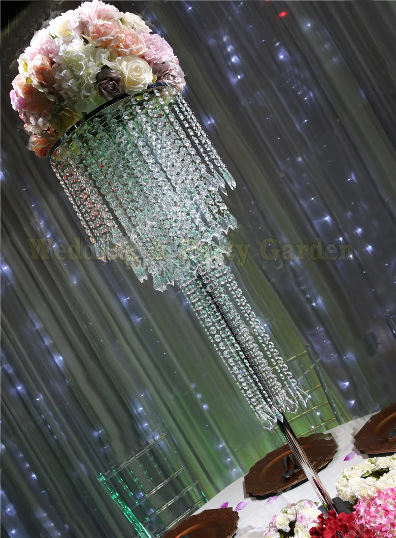 

Hot Table Center Wedding Crystal Centerpiece Flower Stand 10 pcs