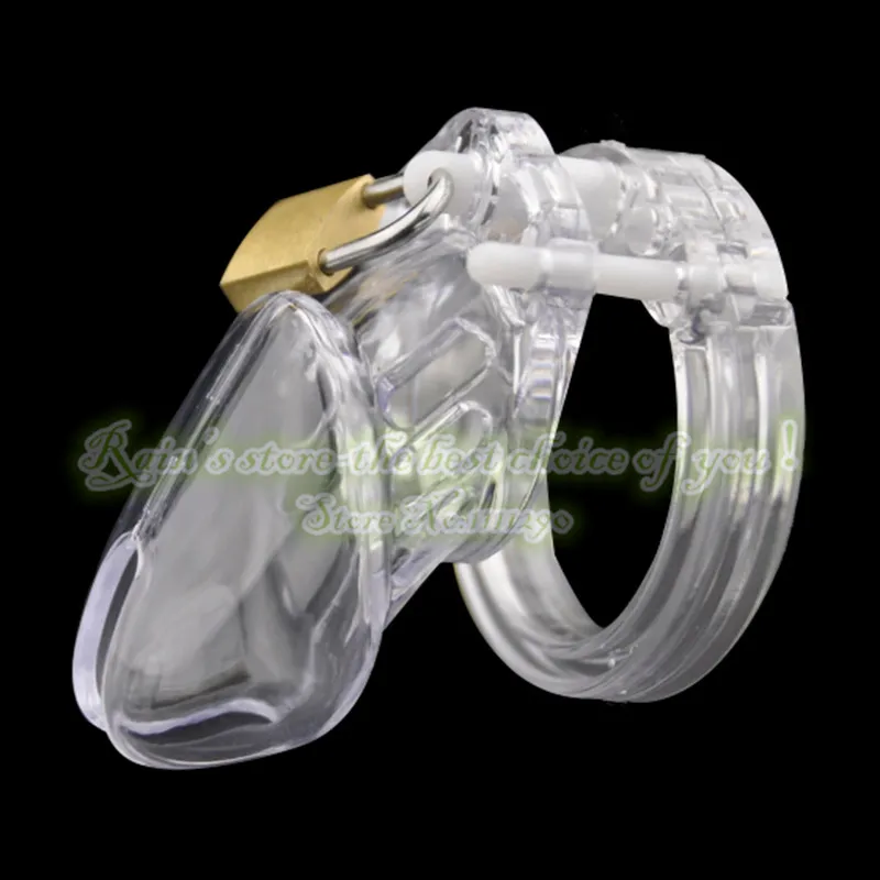 RainJack CB6000S Smaller Plastic Male Chastity Device For Men Transparent Dick Belt Penis Lock Sleeve Cock Cage Sex Toy | Красота и