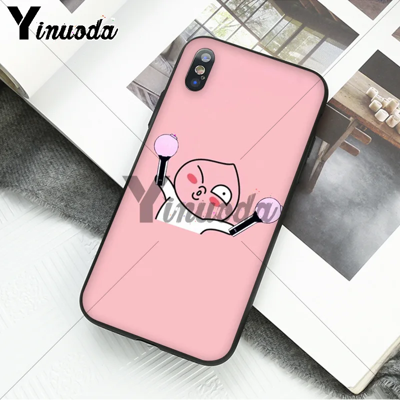Yinuoda Корейский мультфильм Забавный друг какао чехол для телефона для iPhone 8 7 6 6S Plus X XS MAX 5 5S SE XR 11 11pro 11promax