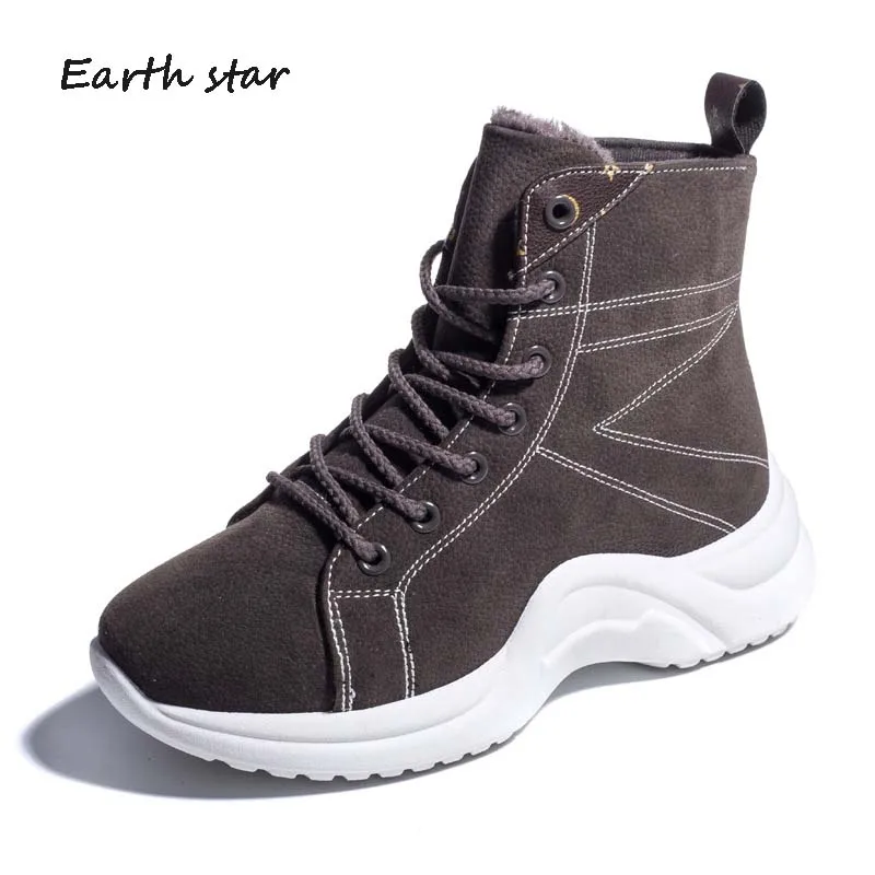 Повседневная Теплая обувь Женские модные брендовые ботинки Maartin chaussure zapatos de mujer