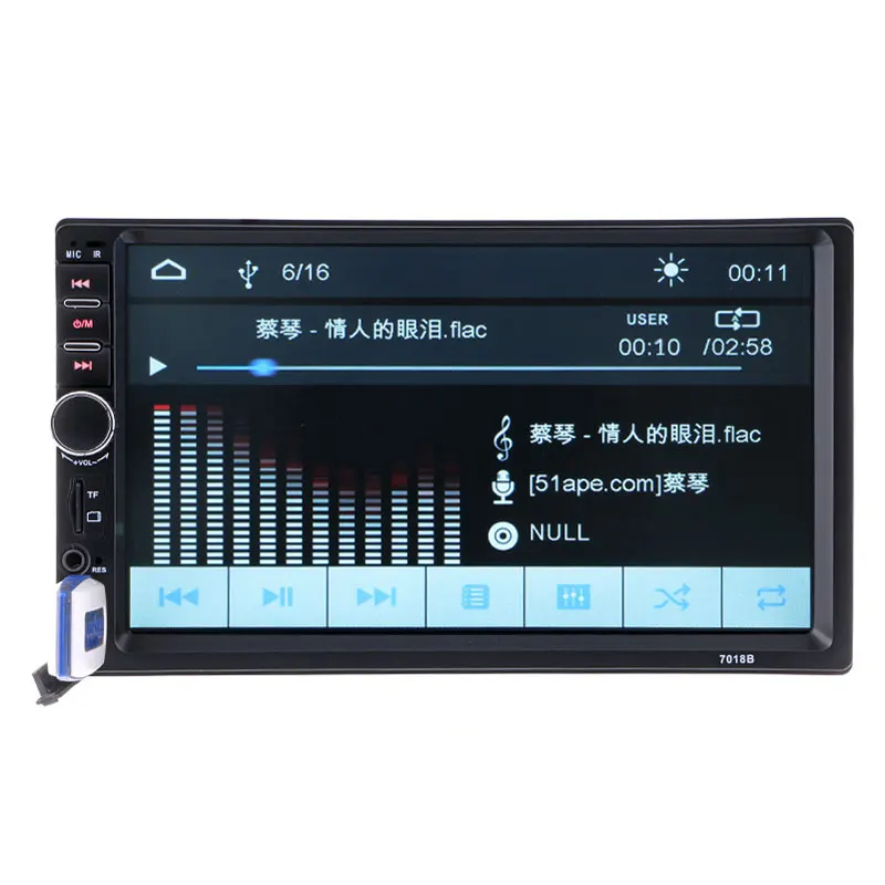 2 Din Автомобильный мультимедийный плеер Bluetooth стерео радио FM аудио видео MP3 MP4 MP5 USB