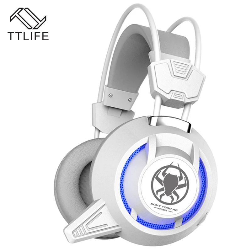 TTLIFE проводной Игровые наушники PC835 USB + 3.5 мм двойной разъем PC Gamer LED свет гарнитура