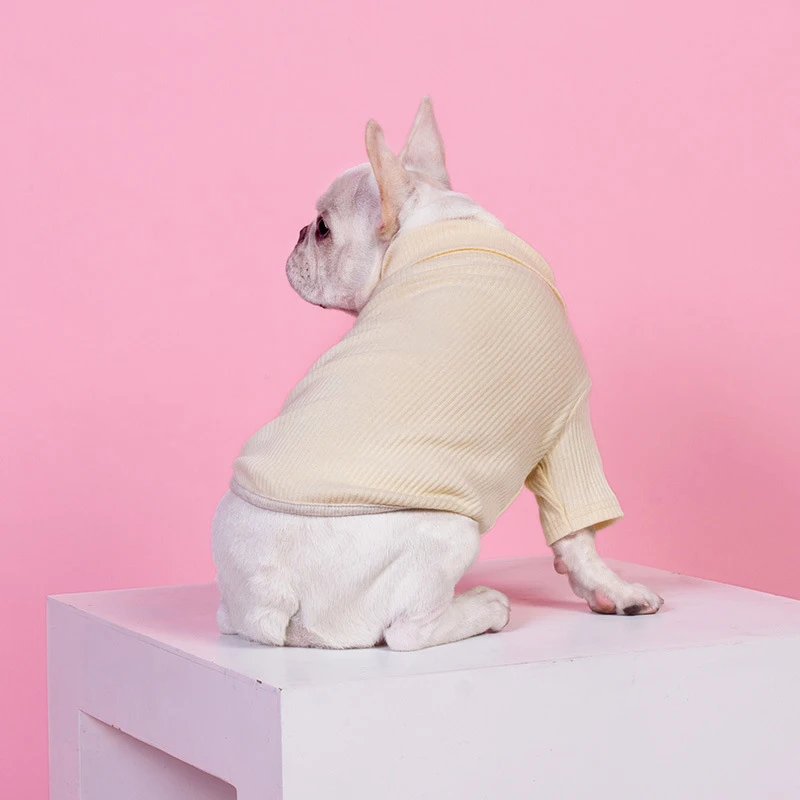 Модная полосатая рубашка для собак Мягкая Хлопковая пижама Чихуахуа Йоркширский